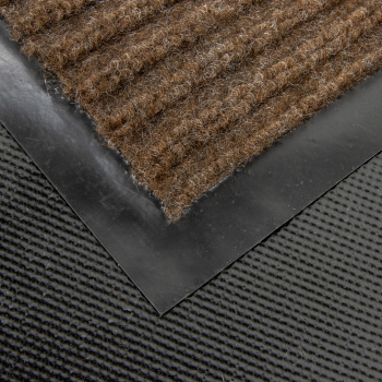 Коврик влаговпитывающий 90*120 см  ребристый коричневый "KOVROFF" (арт.20403)  *1/6 (ОУ09)