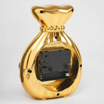 Будильник "Мешок денег", дискретный ход, 15.5 х 11.5 см, d=6 см 6385363