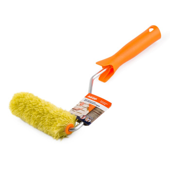 Валик-мини 110мм в сборе д/фасадных работ,d-6мм,ворс18мм,ручк30см,ролик15мм (Акор) *1/50