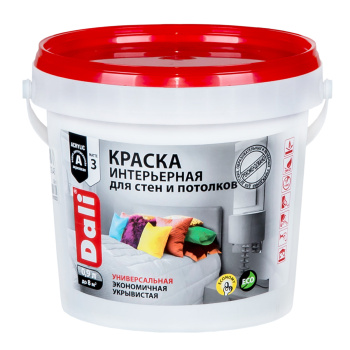 Краска акриловая 0.9 л для стен и потолков DALI Краска акриловая 0.9 л для стен и потолков DALI