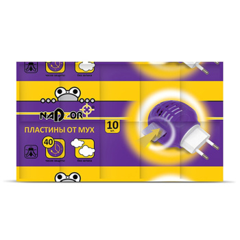 Пластины от мух (10шт.) без запаха, защита до 4ч Nadzor (PKM005P) *10/250