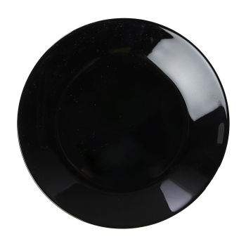 Тарелка стекло "ЛИЛИ" черный 18см десертная V0463 (Luminarc) *12