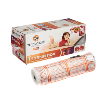 Мат нагревательный 10х0.5 м Теплолюкс Tropix, 800 Вт, 5 м²