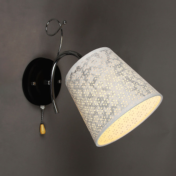 Бра N1944/1W BK+CH E27 1*40Вт (250*280*160) *1