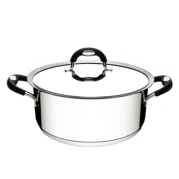 Кастрюля нерж. "TRAMONTINA" "Duo silicone" 1,43л мет.кр., с термораспр.дном 62483/160-TR(Браз.)*1/4