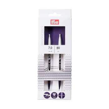 яяяСпицы вязальные круговые пластиковые 7мм 80см