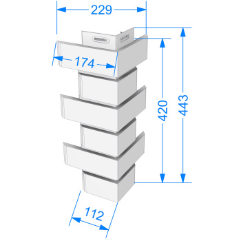 Угол FLEMISH желтый жженый (0,42м) Дёке