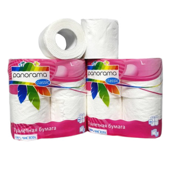 Бумага туалетная Панорама Классик ECO со втулкой 2-х сл.4рул.17м.(арт.319) *10