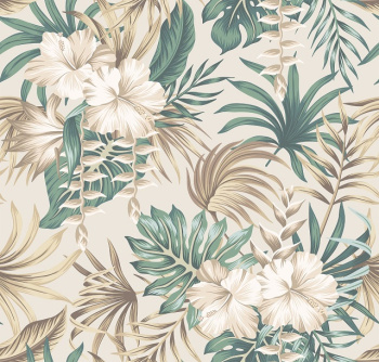 Фотообои Симфония К-199 "Тропические цветы" 2100*2000 (6 лист)*1 (туба с клеем)