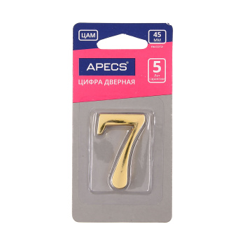 Номер квартирный самоклеющ. золото метал. №7 GР DN-01-7-Z-G АПЕКС *10/100/500