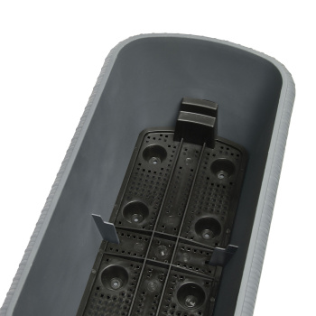 Ящик д/цветов пластм. "Lе Jardin" 40х19х15см с др.реш. прик.вент. Графит108-27 (Tek.A.Tek) *1/10