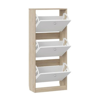 Обувница 500*234*1168 ТЕТРА Тип1 исп.2 ДУБ СОНОМА/БЕЛЫЙ ТриЯ *1