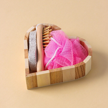 Набор банный 3 предм. (Мочалка, пемза, расческа), цвет МИКС   3665342