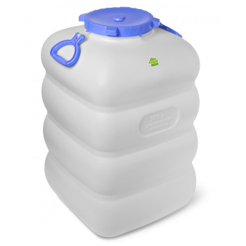 Бочка пластм.100л с винт. крышкой, с навесн. ручк. "Гранде" 460х435х670мм С907БЕЛ ("Мартика") *1/2