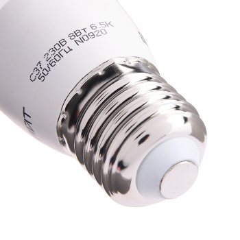 Лампа светодиодная ОНЛАЙТ, Е27, свеча C37, 8 Вт, 640 Лм, 6500 К, холодный белый