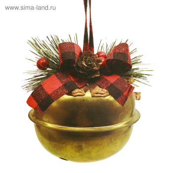 Набор для творчества - создай елочное украшение "Бубенчик с бантиком"