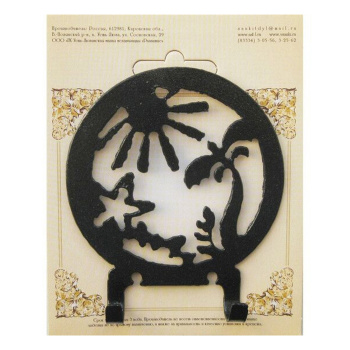 Крючок настенный №12 черный Усть-Люга *6/60