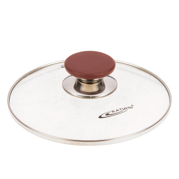 Кастрюля нерж. "Катунь" "Берта" 2,0л d18см термораспред. дно, Стекл.кр., силик.руч. КТ15-D-18 *1/8