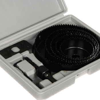 Набор коронок по дереву "888", D 64/76/89/102/127 мм, 9 предметов