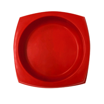 Миска квадратная пластиковая "Зооник", 200 мл, красная 5080984