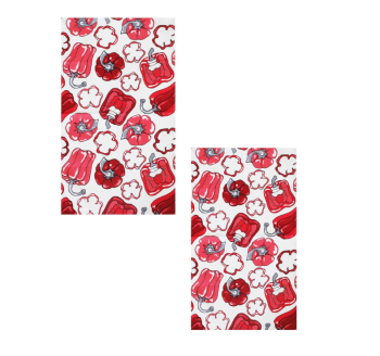 Полотенце рогожка 35*60см на хангере Перцы Touch *6/84 *