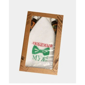 Набор для бани в коробке "Любимый муж" шапка, масло можжевельника и пихты 3933574