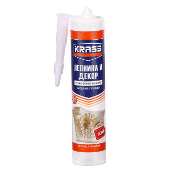 Жидкие гвозди 300 мл KRASS, для стиропора и панелей, белый