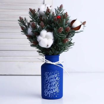 Ваза матовая «Волшебство вокруг нас» синяя, 16 х 8 х 8 см   7841558