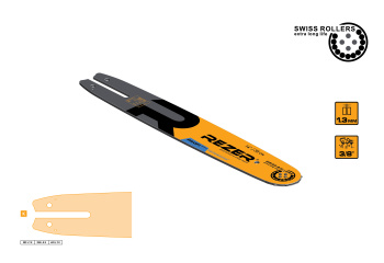 Шина для цепных пил 35см 50звеньев шаг3/8” паз1,3мм Rancher 353 L 9 K PROFI REZER *1/20