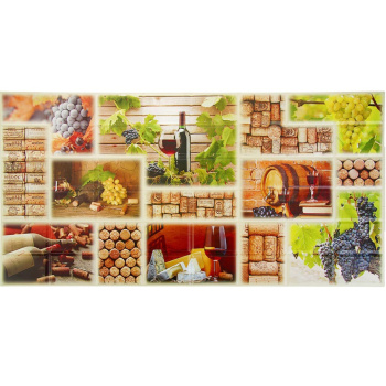 Панель стеновая ПВХ "ГРЕЙС" Граненый прямоугольник Винный погребок (960*480 мм) *10