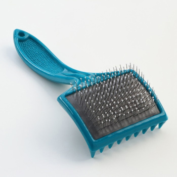 Щётка-пуходерка большая мягкая с каплями, основание 68х48 мм, микс 1166585